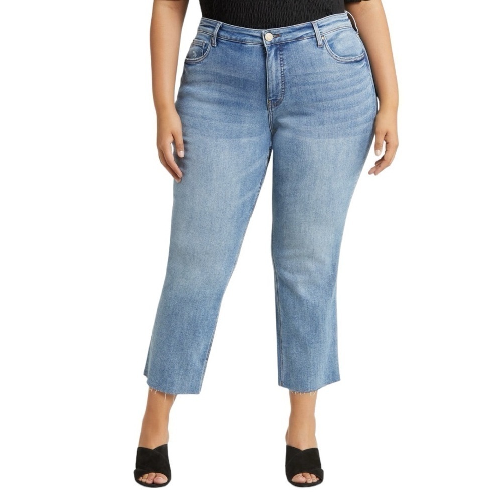 NWT Kut from the Kloth Kelsey Ab Fab High Waist Ankle Waist Jeans 24W 24 W Wide
